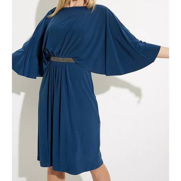 NEW JOSEPH RIBKOFF flutter sleeve dress in nightfall - Picture 1 of 1